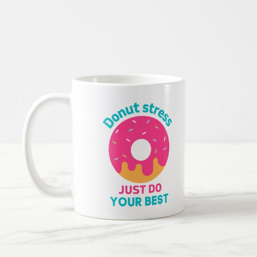 Donut Stress doet gewoon je best Koffiemok (Links)