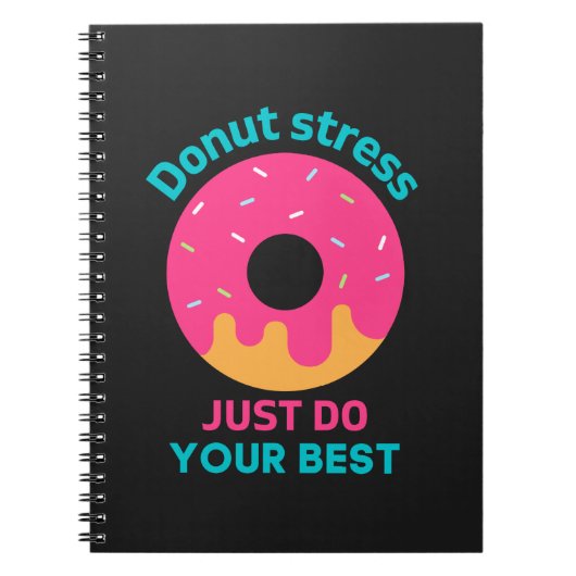 Donut Stress doet gewoon je best Notitieboek (Voorkant)