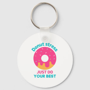 Donut Stress doet gewoon je best Sleutelhanger
