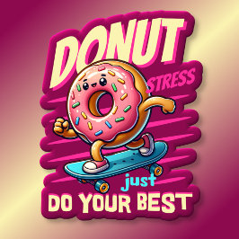 Donut Stress doet gewoon je best T-shirt