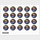 Donut Stress doet gewoon je beste leraren testen Ronde Sticker (Vel)