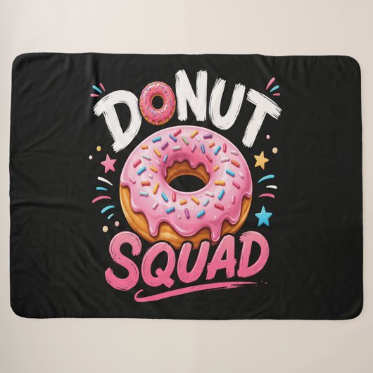 Donut Strooi Vriendelijkheid Grappig Sherpa Deken (Voorkant (horizontaal))