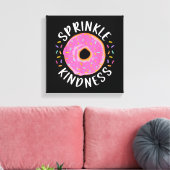 Donut Strooi Vriendelijkheid Grappige Meisjes Vrou Canvas Afdruk (Insitu (Woonkamer))