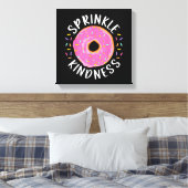 Donut Strooi Vriendelijkheid Grappige Meisjes Vrou Canvas Afdruk (Insitu (Slaapkamer))