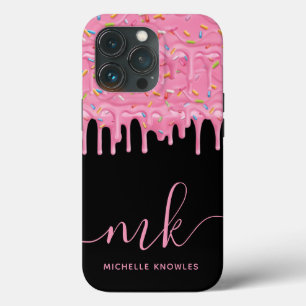 Donut Strooisel Drip Aangepaste Monogram en Naam Case-Mate iPhone Case