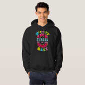 Donut Strooit Donut Stress Doe gewoon je best Hoodie (Voorkant volledig)