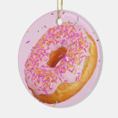 donut strooit roze ijscake zoete traktatie keramisch ornament (Links)