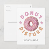 Donut Sturb Chill en Snack Grappige Zoete Tand Feestdagenkaart (Voorkant / Achterkant)