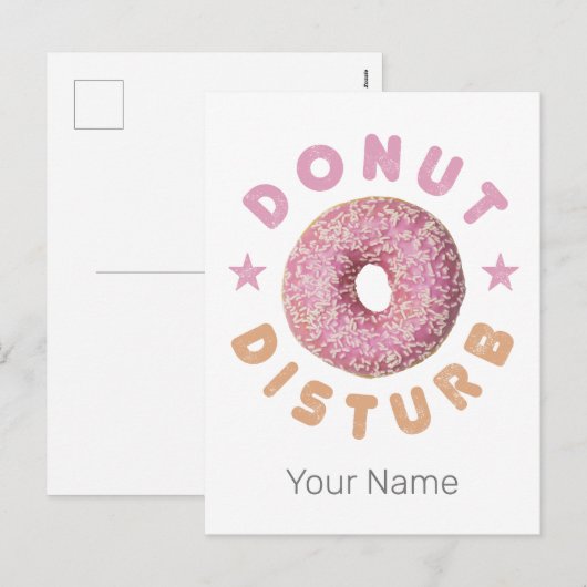 Donut Sturb Chill en Snack Grappige Zoete Tand Feestdagenkaart (Voorkant / Achterkant)