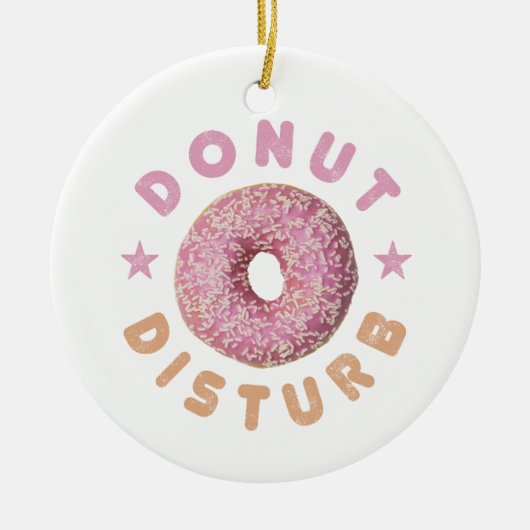 Donut Sturb Chill en Snack Grappige Zoete Tand Keramisch Ornament (Voorkant)
