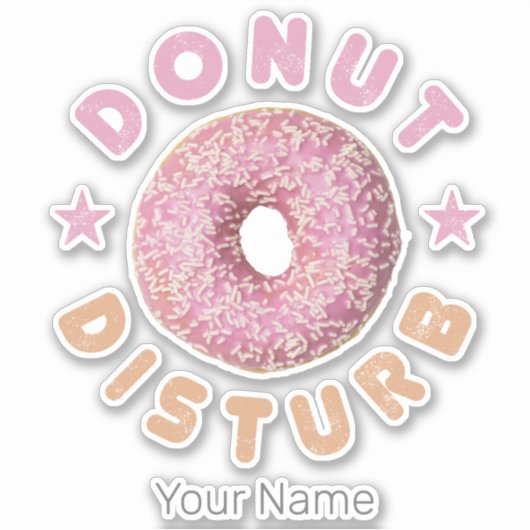 Donut Sturb Chill en Snack Grappige Zoete Tand Sticker (Voorkant)