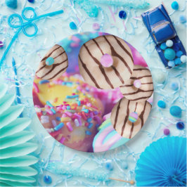 Donut Style Paper Party Borden Papieren Bordje