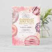 Donut SURPRISE party Invitation Kaart (Staand voorkant)