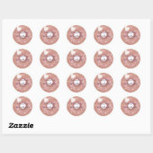Donut Sweet Birthday Classic Round Sticker (Vel)