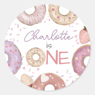 Donut Sweet Birthday Classic Round Sticker