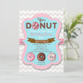 Donut Sweet Birthday Party Invitation Kaart (Staand voorkant)