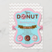 Donut Sweet Birthday Party Invitation Kaart (Voorkant / Achterkant)