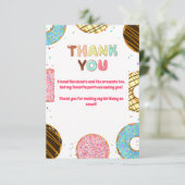 Donut Sweet Celebratie Gewaardeerde verjaardag Dan Bedankkaart (Staand voorkant)