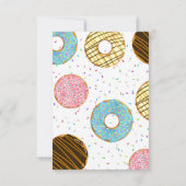 Donut Sweet Celebratie Gewaardeerde verjaardag Dan Bedankkaart (Achterkant)