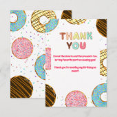 Donut Sweet Celebratie Gewaardeerde verjaardag Dan Bedankkaart (Voorkant / Achterkant)
