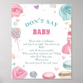 Donut Sweet "Don't Say Baby" Baby shower spel Poster (Voorkant)