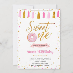 Donut sweet een verjaardag uitnodiging