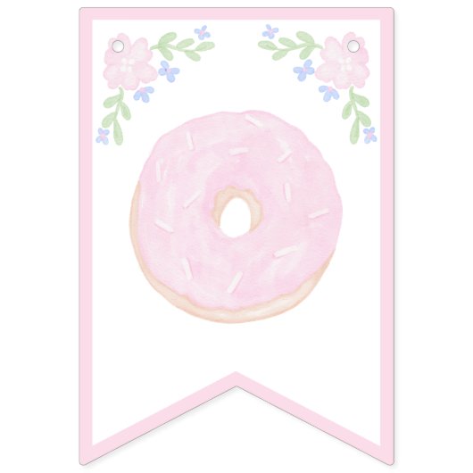 Donut Sweet Eerste verjaardag grootmillennial Vlaggetjes (Eerste vlag)