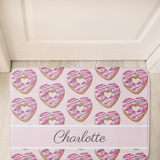 Donut Sweet Girl Patroon Gepersonaliseerde naam Badmat