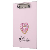 Donut Sweet Girl Sprinkles Gepersonaliseerde naam Klembord (Links)