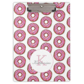 Donut Sweet Girl Sprinkles Patroon Aangepaste naam Klembord (Voorkant)