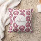 Donut Sweet Girl Sprinkles Patroon Aangepaste naam Kussen (Deken)