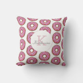 Donut Sweet Girl Sprinkles Patroon Aangepaste naam Kussen (Voorkant)