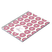 Donut Sweet Girl Sprinkles Patroon Aangepaste naam Notitieboek (Linkerzijde)