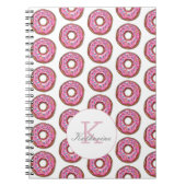 Donut Sweet Girl Sprinkles Patroon Aangepaste naam Notitieboek (Voorkant)
