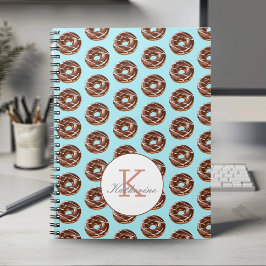 Donut Sweet Girl Sprinkles Patroon Aangepaste naam Notitieboek