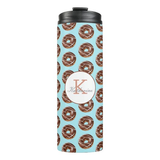 Donut Sweet Girl Sprinkles Patroon Aangepaste naam Thermosbeker (Voorkant)