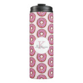 Donut Sweet Girl Sprinkles Patroon Aangepaste naam Thermosbeker (Voorkant)