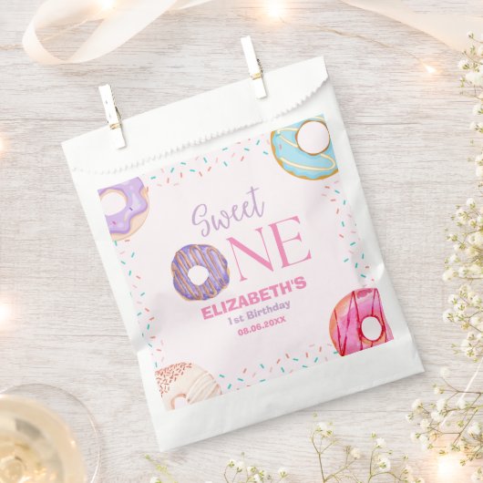 Donut Sweet One Birthday Party Donut Birthday Bedankzakje (Geknipt)