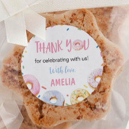 Donut Sweet One Birthday Ronde Sticker