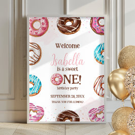 Donut Sweet One Girl Sprinkles Poster Welkomstbord
