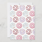 Donut Sweet One Pastel Roze Meisje Eerste Verjaard Kaart (Achterkant)