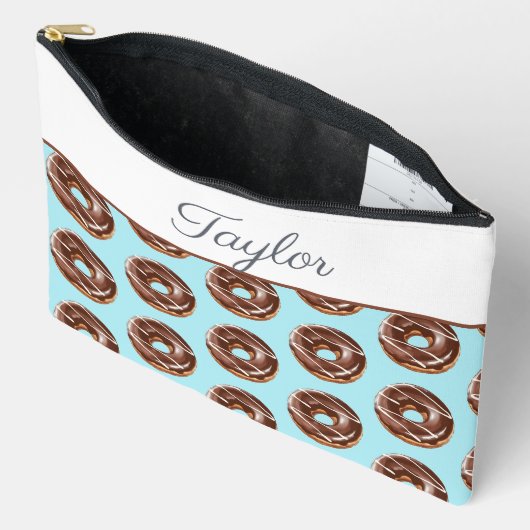 Donut Sweet Sprinkles Pattern Aangepaste naam Etui (Open)