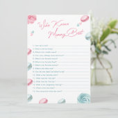 Donut Sweet Wie kent mama Beste Baby shower Kaart (Staand voorkant)