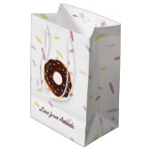 Donut the Birthday Party Guest Bedankt Medium Cadeauzakje (Achterkant Gekanteld)