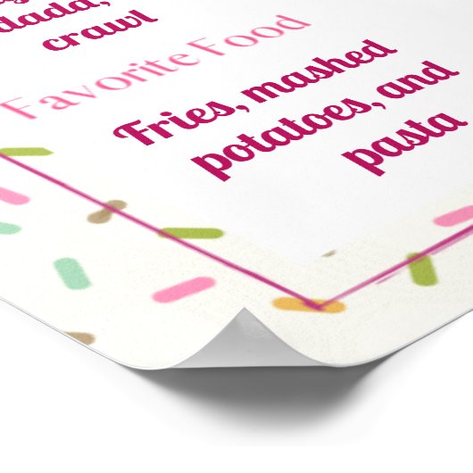 Donut Thed Baby's eerste verjaardag Poster van mij (Hoek)