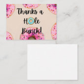 Donut-thema bedankkaartjes notitiekaartje (Voorkant / Achterkant)