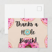 Donut thema Bedankt kaarten (Voorkant / Achterkant)