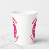 Donut thema Verjaardagsfeest aangepaste papieren b Bekers (Rechts)