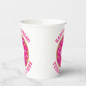 Donut thema Verjaardagsfeest aangepaste papieren b Papieren Bekers (Links)