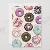 Donut Thema Verjaardagsuitnodiging Kaart (Achterkant)